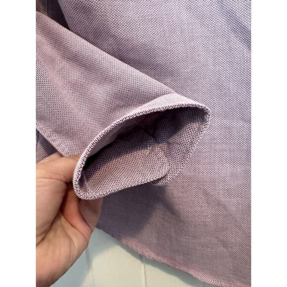 Purple Button Up Long Sleeve Zara Slim Fit Size Small - Picture 7 of 11
